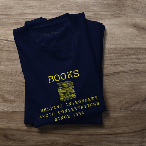 Books Introvert T-shirt - Styletadka