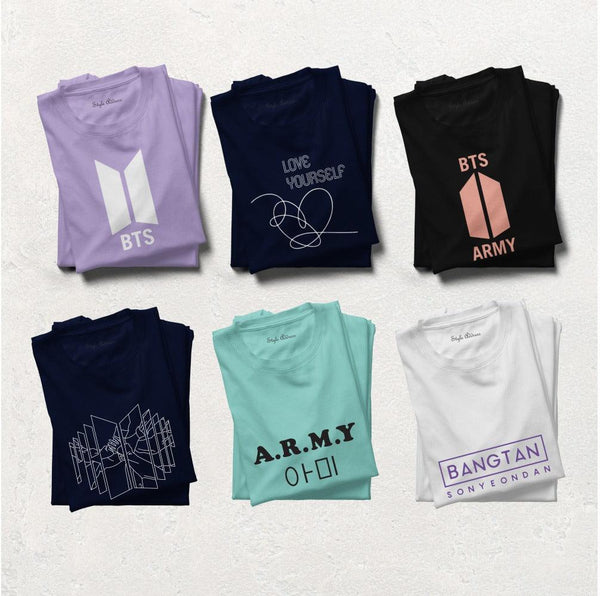 BTS Combo T-shirts Pack of 6 - Styletadka