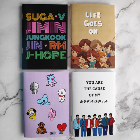 BTS Pocket Diaries Pack of 4 - Styletadka