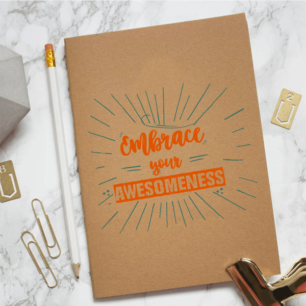 Embrace Your Awesomeness Kraft Notebook