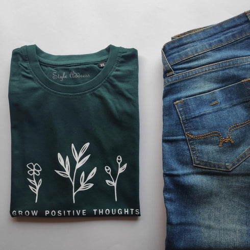 Grow Positive Thoughts T-shirt - Styletadka