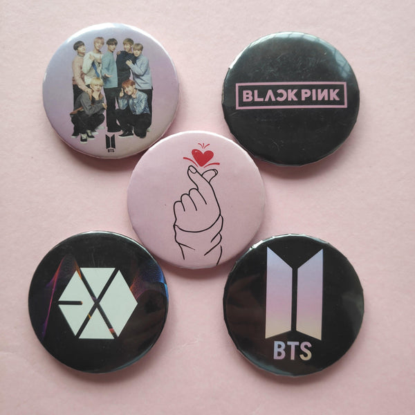 K-Pop Badges - Pack of 5 - Styletadka