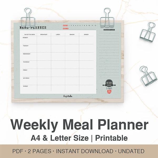 Meal Planner - Printable Download