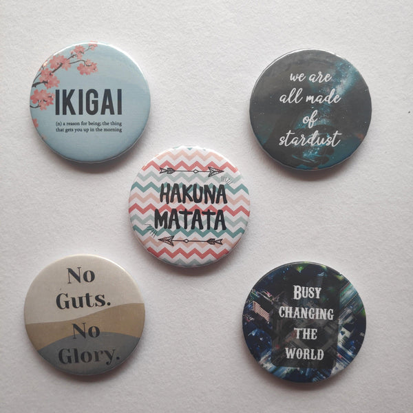 Motivational Badges - Pack of 5