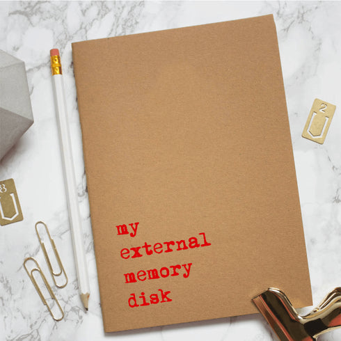 My External Memory Disk Kraft Notebook