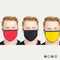 Plain Mask Set 4 (Pack of 3) - Red, Black, Yellow - Styletadka