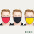 Plain Mask Set 4 (Pack of 3) - Red, Black, Yellow - Styletadka