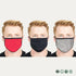 Plain Mask Set 5 (Pack of 3) - Red, Black, Grey - Styletadka