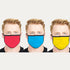 Plain Mask Set 7 (Pack of 3) - Red, Blue, Yellow - Styletadka