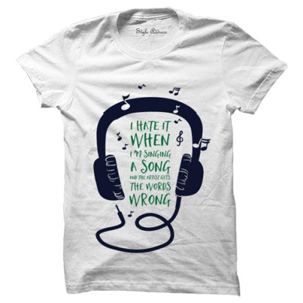 Song Wrong Words T-shirt - Styletadka