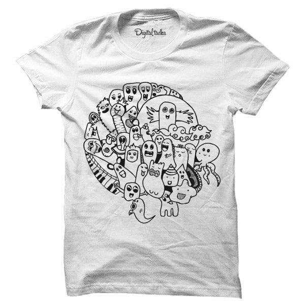 The Happy Bunch Doodle T-shirt - Styletadka