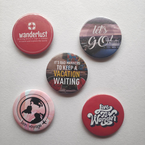 Travel Badges - Pack of 5 - Styletadka