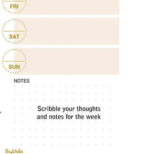 Weekly Plan of Action Memo Notepad 