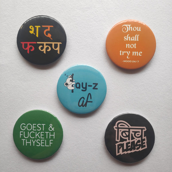 Witty Badges II - Pack of 5 - Styletadka